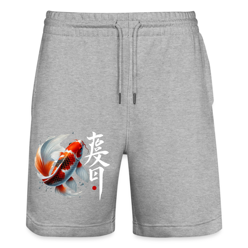 Koi Fish Organic Jogging Shorts - heather grey