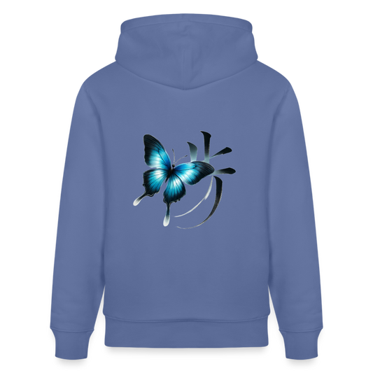 Butterfly Freedom Organic Hoodie - bright blue