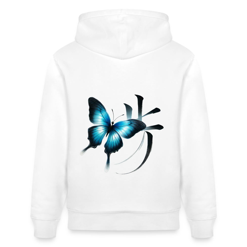 Butterfly Freedom Organic Hoodie - white