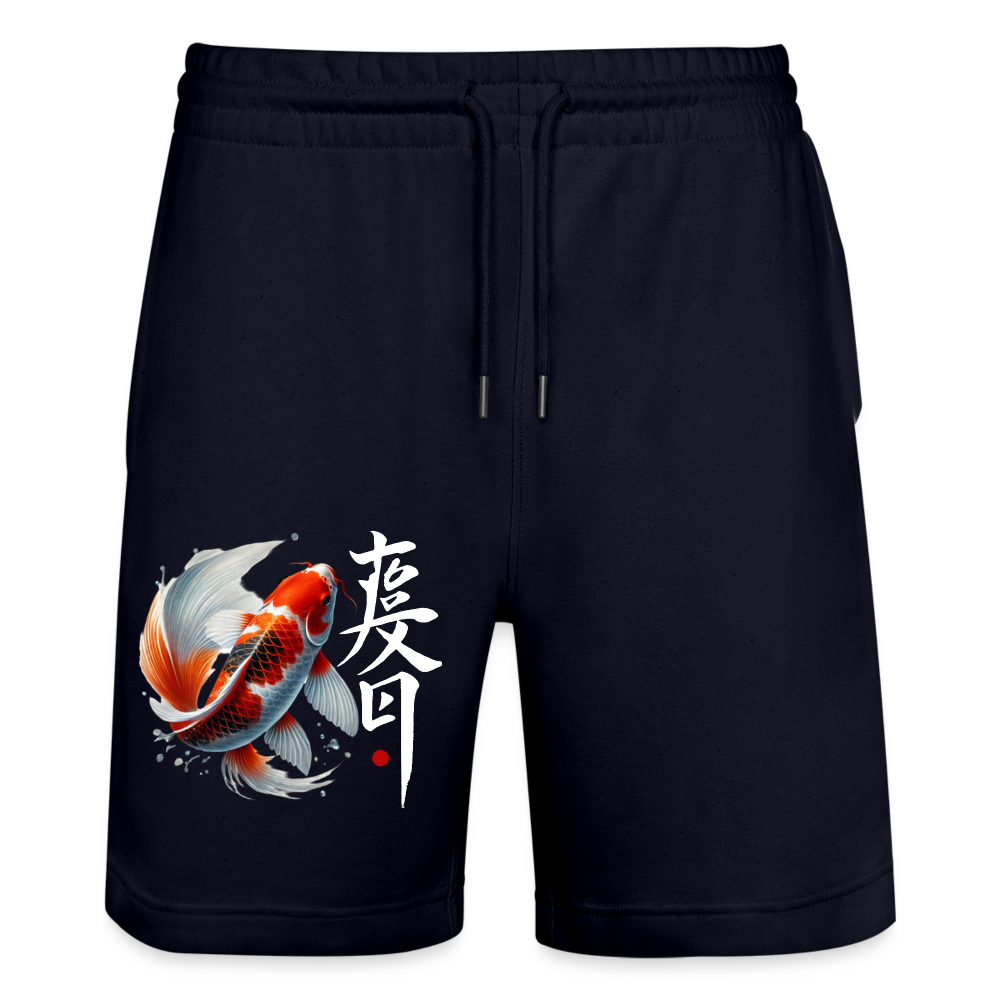 Koi Fish Organic Jogging Shorts - dark navy