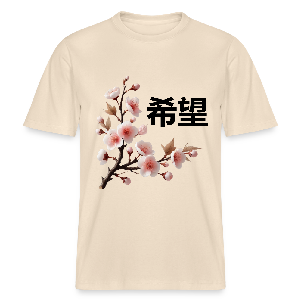 Cherry Blossom Hope (希望) Organic T-Shirt - natural raw