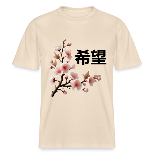 Cherry Blossom Hope (希望) Organic T-Shirt - natural raw