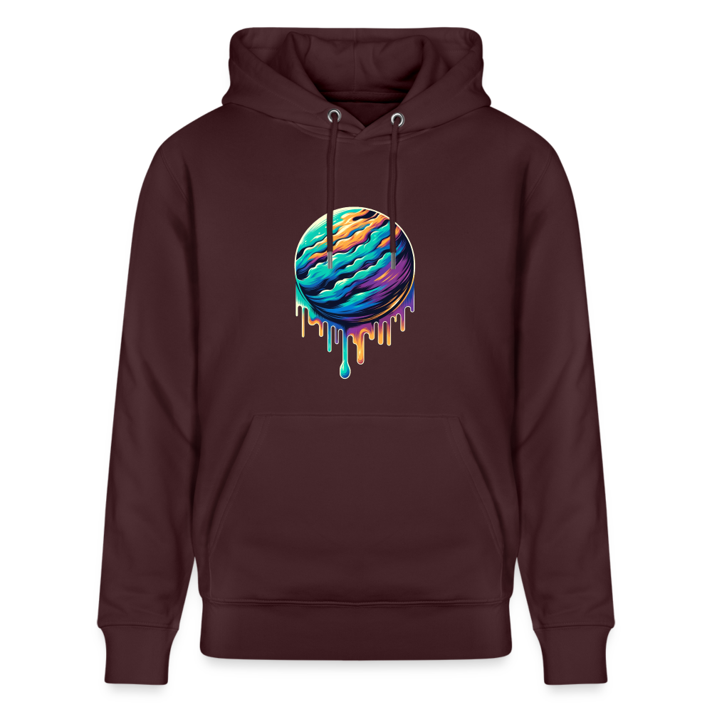 Organic Planet Hoodie - maroon