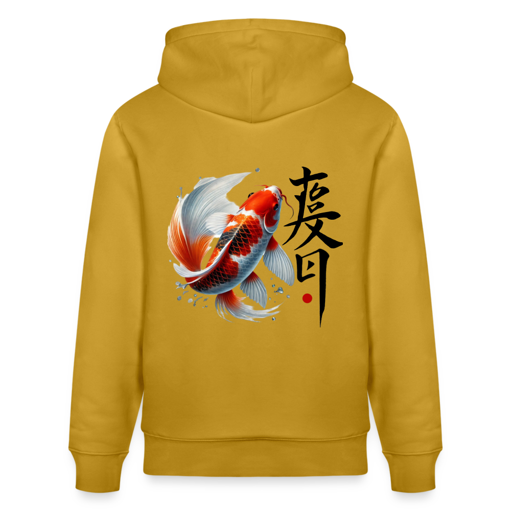 Koi Fish Organic Hoodie - ochre