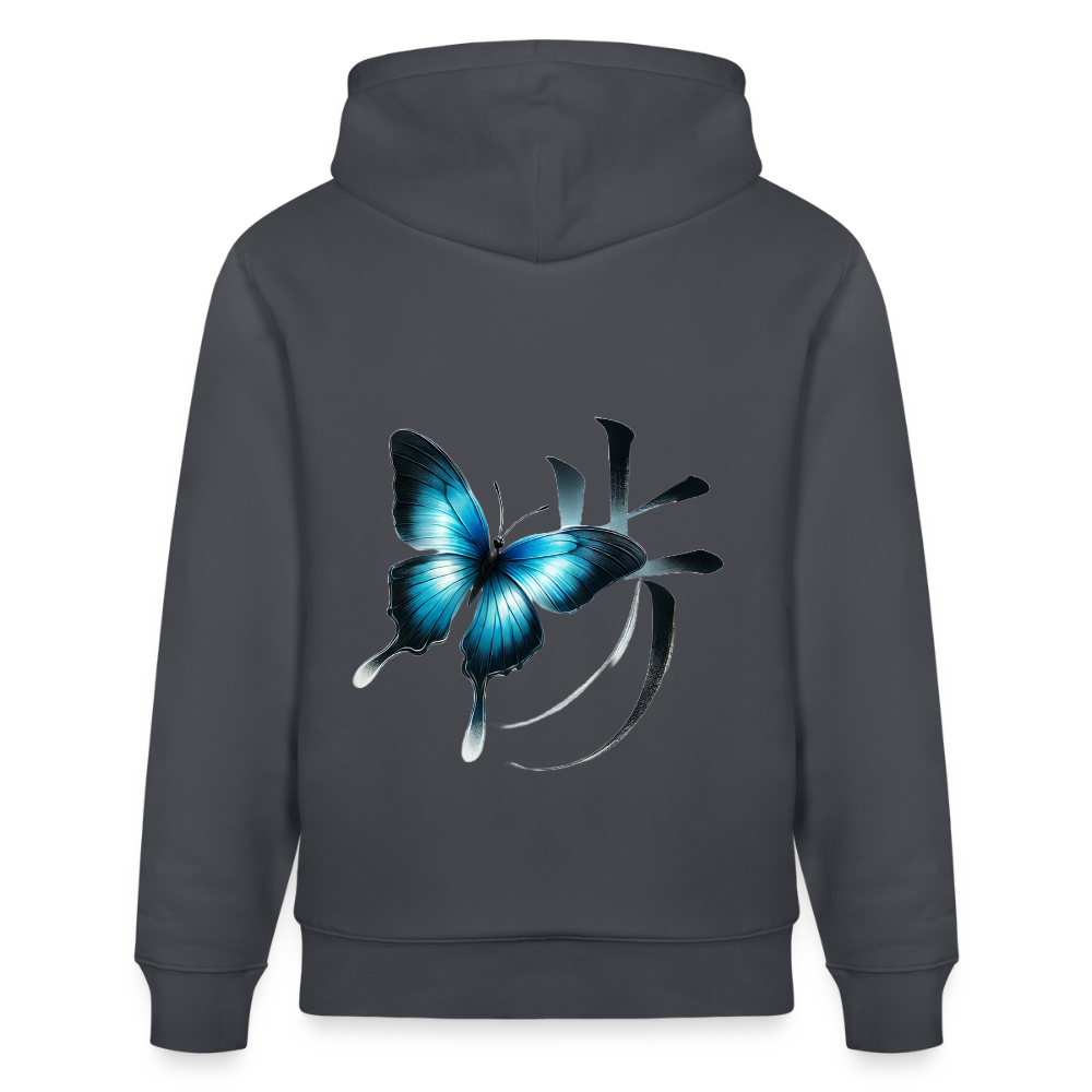 Butterfly Freedom Organic Hoodie - indigo blue