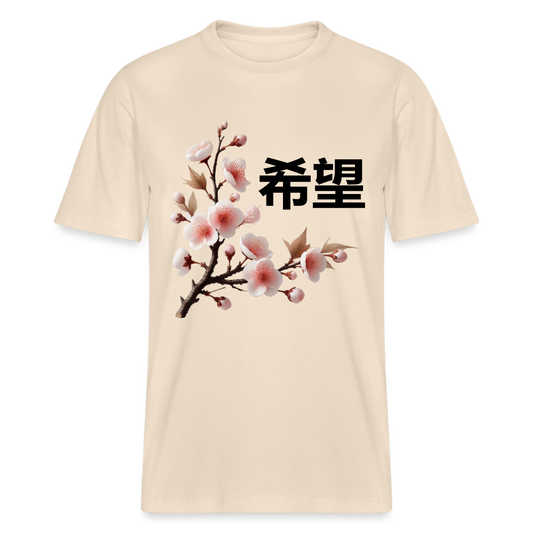 Cherry Blossom Hope (希望) Organic T-Shirt - natural raw