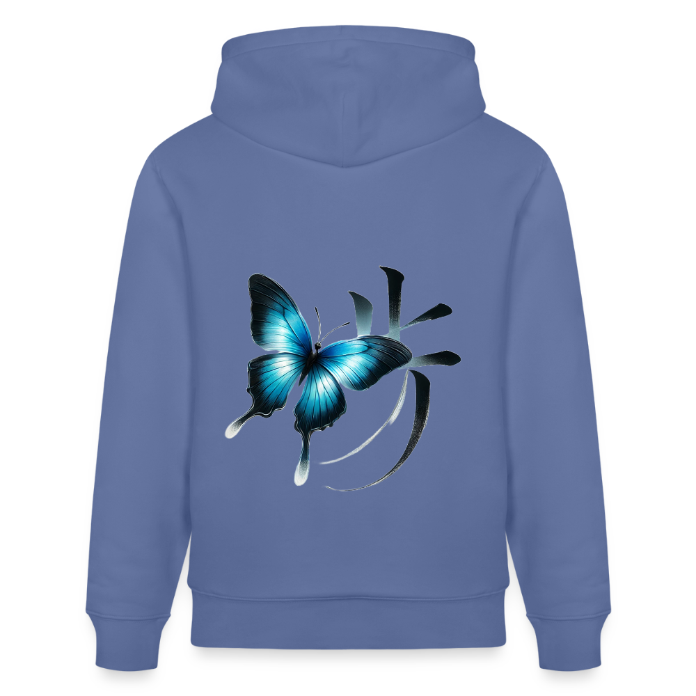 Butterfly Freedom Organic Hoodie - bright blue