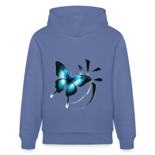 Butterfly Freedom Organic Hoodie - bright blue