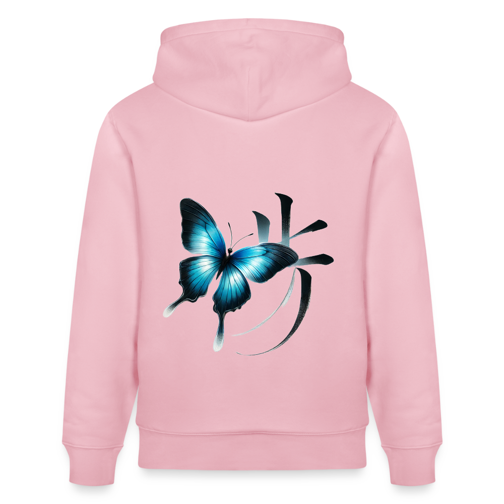 Butterfly Freedom Organic Hoodie - cotton pink
