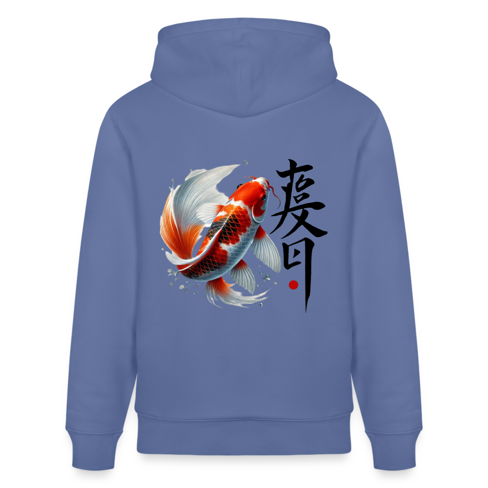 Koi Fish Organic Hoodie - bright blue