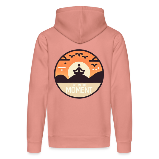 Live In The Moment Organic Hoodie - canyon pink