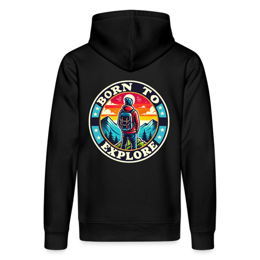 Born To Explore Organic Hoodie - black