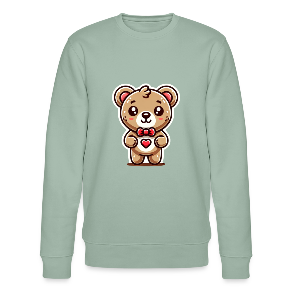 Teddy Bear Organic Sweatshirt - aloe