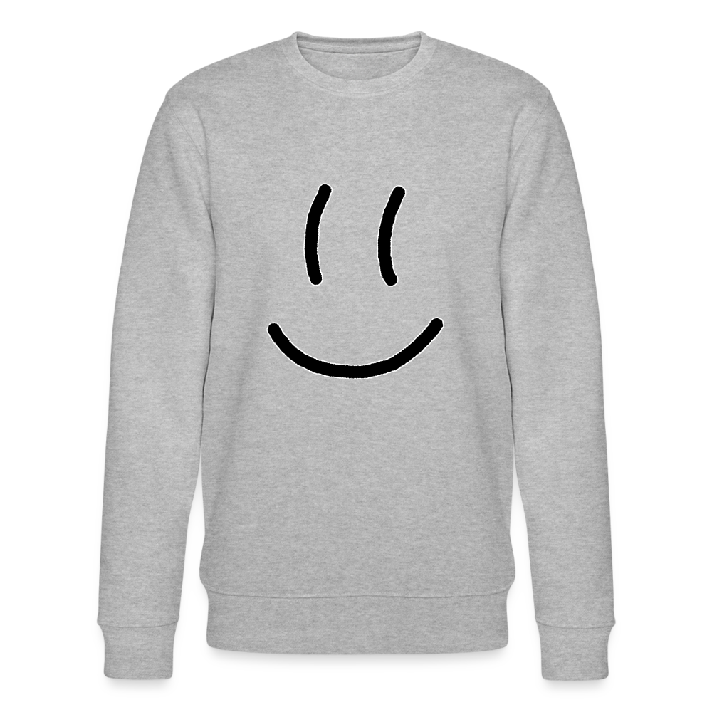 Smiley Organic Sweatshirt - heather grey