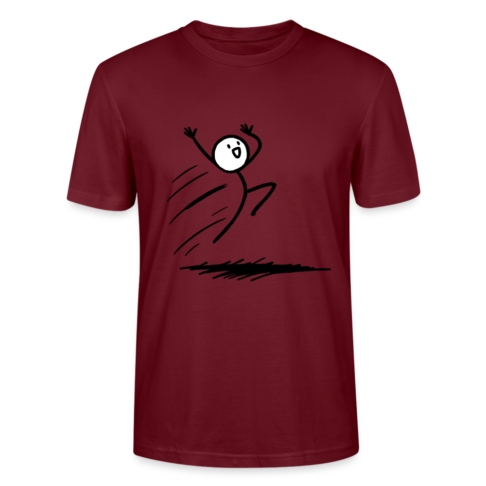 Stick Man Joy T-Shirt - burgundy