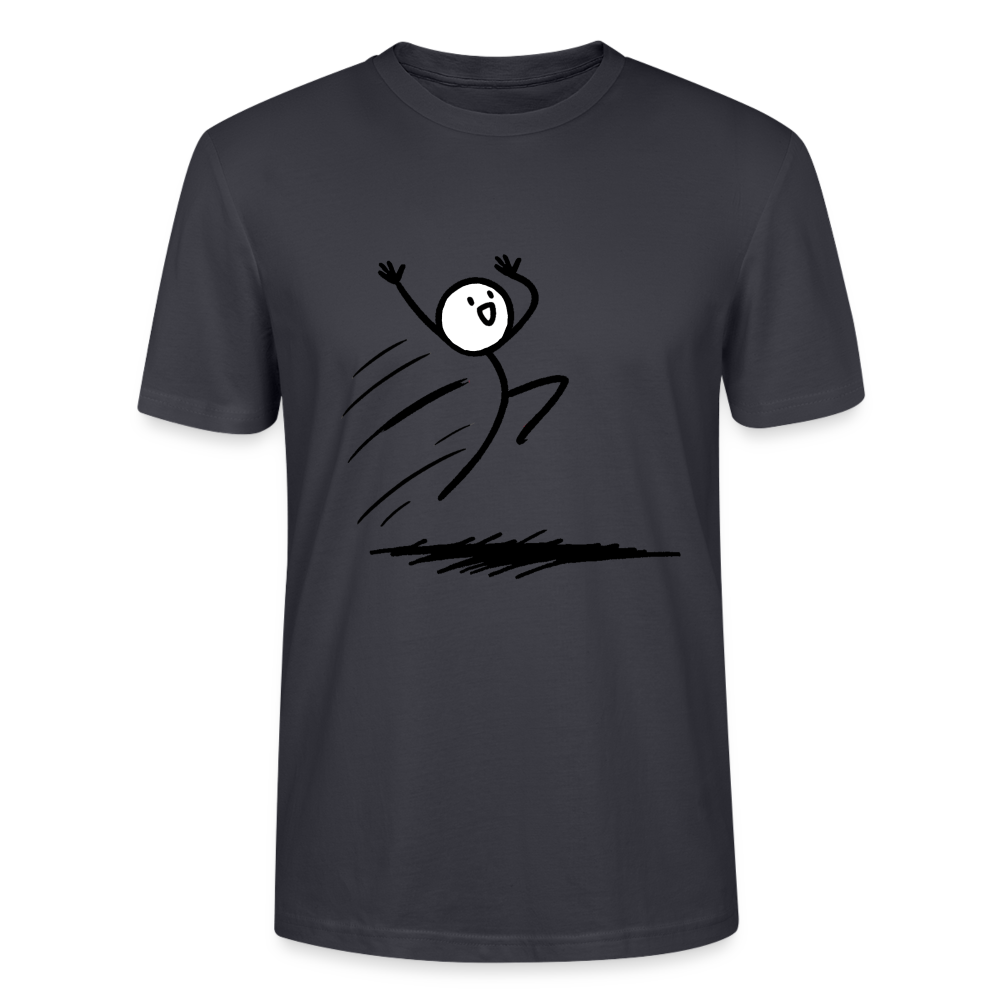 Stick Man Joy T-Shirt - India Ink Grey